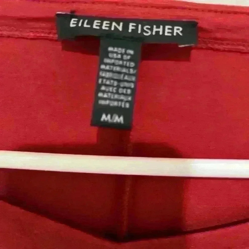 Eileen Fisher Red Top Size  Medium Blouse MP - Picture 4 of 4